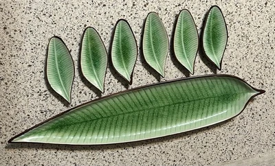 Ceramic Leaf Serving Tray/decorative Set From World Market 7 PCS New with Tags - Image 1 of 4