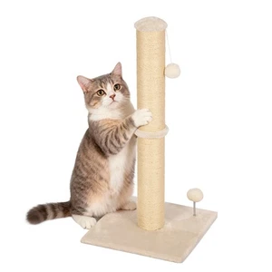 33 Inch Cat Scratching Post Cat Scratcher Natural Sisal Rope Scratch Post Trees - Picture 1 of 28