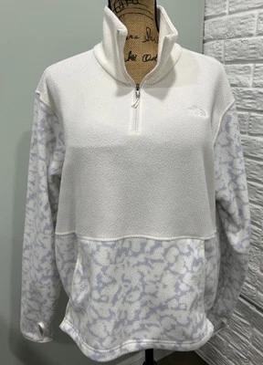 Capucha para mujer The North Face Alpine Polartec 100 1/4 cremallera XXL polvoriento periwinkle blanco Foto 1 de 4