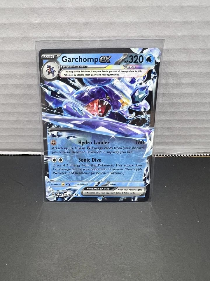 Pokemon TCG Garchomp ex - 038/182 - Double Rare SV04 Paradox Rift M/NM - Image 1 of 2