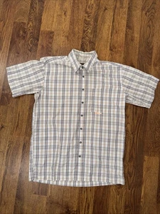 Drake Clothing Company Men’s Short Sleeve Plaid Button Up Shirt Medium Pocket - Picture 1 of 3