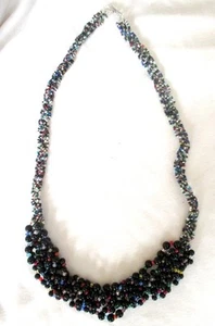 Colorido collar de 28" ciclo por cancioncita de chatarra con cuentas de Broken Jewel - Imagen 1 de 4