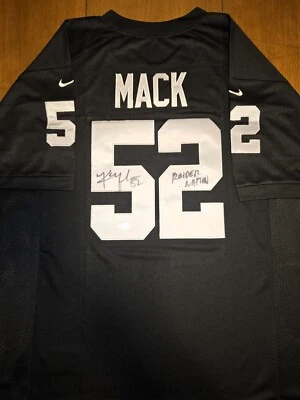 Khalil Mack Oakland Raiders signed & Inscribed "Raider Nation" Jersey w/JSA COA - Image 1 of 3