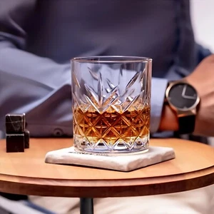 6x Wiskygläser aus Soda-Lime Glas, 340ml, Kaffeegläser Trinkglas Wiskeygläser - Bild 1 von 10