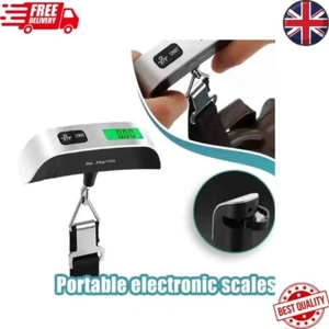 NEW 50KG DIGITAL TRAVEL PORTABLE HANDHELD LUGGAGE WEIGHING SCALES SUITCASE BAG - Picture 1 of 11