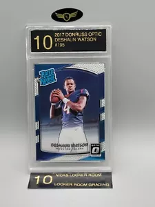 2017 Panini Donruss Optic Texans DESHAUN WATSON #195 rookie graded mint LRG 10 - Picture 1 of 2