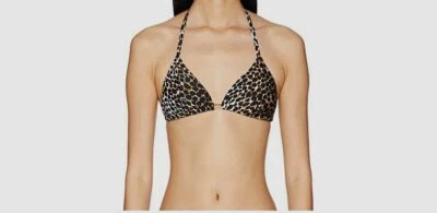 $77 Letarte Leopardo Para Mujer Marrón Triángulo Top Elástico Traje de Baño Talla X Pequeño Foto 1 de 2