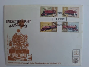 Railway Transport in East Africa First Day Cover 1971 Uganda - Picture 1 of 3