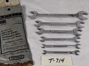 Craftsman -V- 6 Pc Open End Wrench Set METRIC 944501 6mm - 19mm (714) - Picture 1 of 9