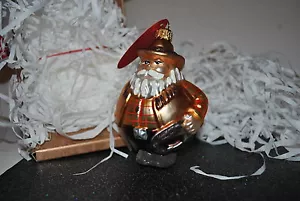 NEW KORONEX Glass BLOWN Ornament COWBOY Santa Lasso Glittered CUTE Poland 4" - Picture 1 of 4