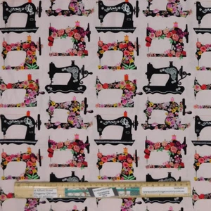 Quilting Patchwork Sewing Fabric A Stitch In Time Machines 50x55cm FQ - Bild 1 von 5