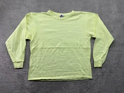 Vintage Champion Shirt Men's Large Green Long Sleeve Made In USA Retro Outdoors - Image 1 of 4