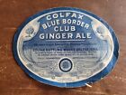 Colfax Blue Border Club Ginger Ale Early 1900'S Soda Label