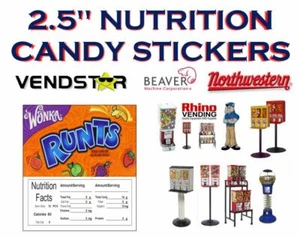 2.5 x 2.5 Bulk Vending Label Candy Machine Sticker Gumball RUNTS - Picture 1 of 1