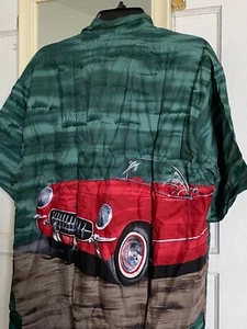 TORI RICHARD HAWAIIHEMD LARGE BUTTON DOWN CABRIO ROT AUTO TOP DOWN L USA - Bild 1 von 7