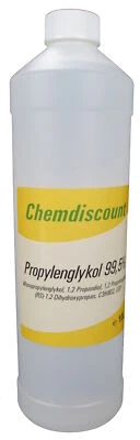 CHEMDISCOUNT 1Liter 1000ml Propylenglykol 99,5% (1,2-Propandiol) in Pharmaqualität USP
