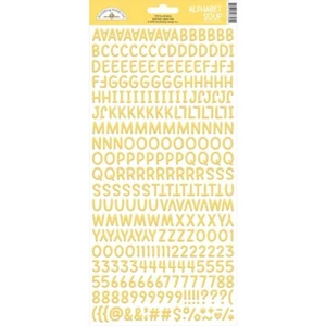 Doodlebug 13" Alphabet Soup Puffy Stickers Letters Numbers 250+ Yellow Bumblebee - Picture 1 of 1