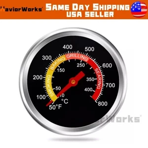 2-3/8" Thermometer Temperature Thermostat Gauge for BBQ Barbecue Grill Smoke Pit - Picture 1 of 9