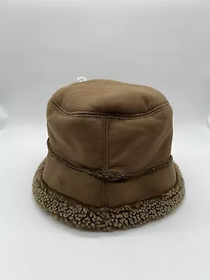 Sombrero de invierno LL Bean para mujer marrón imitación gamuza cubo pequeño/mediano Foto 1 de 4