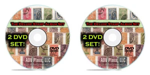 34,000 Printable Stamp Album Pages, US + World Stamps, Complete Color Set, 2 DVD - Picture 1 of 1