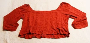ASOS Women's Curve Top With Broderie Button Front NB7 Rust Size US:26 UK:30 NWT - Picture 1 of 2