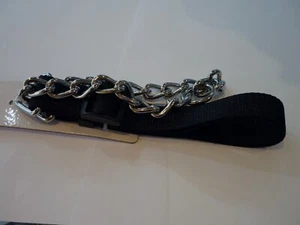 ANIMATE CHECK NYLON & CHAIN DOG COLLAR LARGE (123078) BRAND NEW - Picture 1 of 12