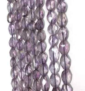 AAA Amethyst Facettiert Oval Lose Edelstein Briolettes Perlen 13 Zoll Strang 6X8-7X10 mm - Bild 1 von 4