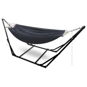 Hängematte mit Gestell Hängematten Hängesessel Outdoor Swing Stabhängematte - Bild 1 von 11