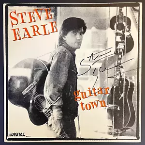 STEVE EARLE Guitar Town AUTOGRAPHED 1986 US LP Gold Stamp Promo MCA-5713 Signed - Picture 1 of 5
