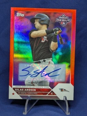 SILAS ARDOING 2023 Topps Pro Debut Red Foil AUTO /10 #PD-87 - Image 1 of 3