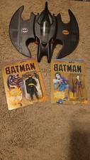 1989 Batman/Joker Action Figures TOY BIZ Sealed Card And BATWING Almost Complete