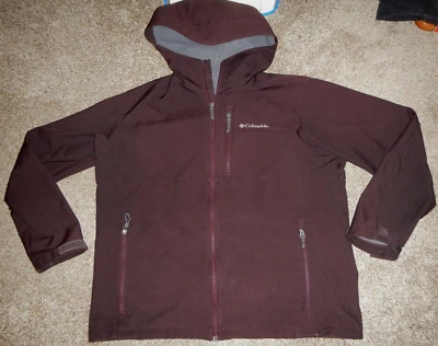 Men's Columbia Softshell Fleece Lined Polyester Full Zip Jacket Hoodie Size XL - Image 1 of 4