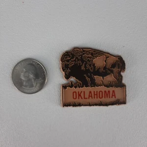 Oklahoma Buffalo Bison Rubber Refrigerator Magnet - Picture 1 of 3