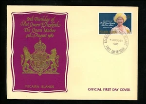 Postal History Pitcairn Islands FDC #193 Queen Elizabeth royalty 1980 - Picture 1 of 2