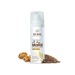 Nat Habit All Day Face Cream, Fresh Whipped Flax Walnut Face Malai 30gm - Picture 1 of 8
