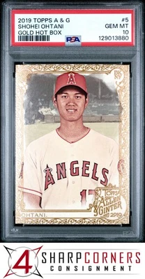 2019 TOPPS ALLEN & GINTER GOLD HOT BOX #5 SHOHEI OHTANI PSA 10 - Image 1 of 3