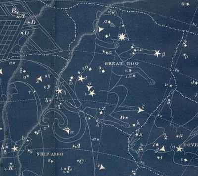 Четыре тарелки из антикварной звездной карты Атласа небес 1846 г. - Изображение 1 из 4