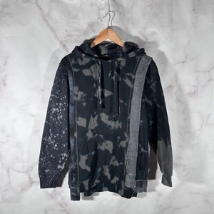 Needles Rebuild Hoodie Japan Black Bleach Dye Sz S Archive Streetwear Sweatshirt - Picture 1 of 6
