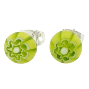 Pendientes pequeños de tachuelas de vidrio GlassOfVenice Murano Millefiori - Imagen 1 de 5