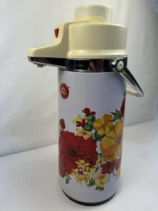Vintage Superior Floral Air Pot Thermos Pump Dispenser – Taiwan - Picture 1 of 17