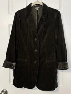 J Jill Blazer Jacke Gr. M zierlich olivgrün Cordoroy Samt lässig weich - Bild 1 von 10