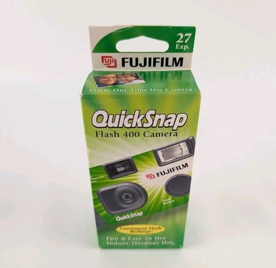 Fujifilm Quicksnap Flash 400 Camera 35mm Disposable Camera One Time Use - Image 1 of 4