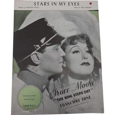 Stars in My Eyes Sheet Music The King Steps Out 1936 Film Kreisler Fields - Image 1 of 3