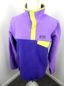 Patagonia Synchilla Fleece Snap-T Jacket Girls Size XXL 16-18 (Women S-M) Purple - Picture 1 of 4