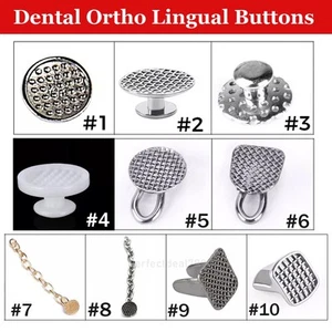 10 un./bolsa Botones Linguales de Ortodoncia Dental Adhesivos Base Redonda/Rectangular - Imagen 1 de 60