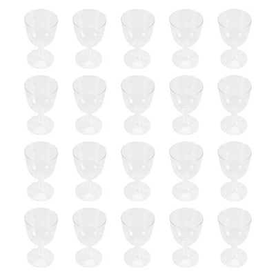 Clear Plastic Wine Glass Recyclable - Shatterproof Wine Goblet - Disposable6629 - Image 1 of 4