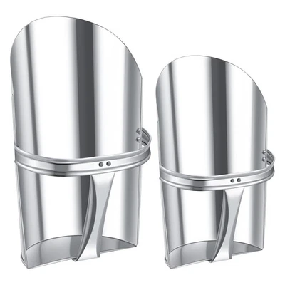 DOMENSI 2 Pcs Metal Feed Grain Scoop for Livestock with Handle Heavy Duty Galvanized