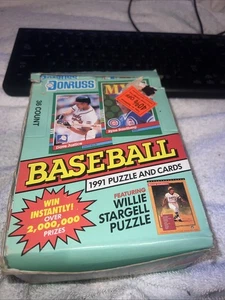 1991 DONRUSS BASEBALL SERIES 2 WAX BOX - 29 FACTORY SEALED PACKS - Picture 1 of 2