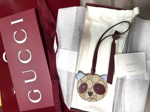 Gucci GG Panda Shaped Bag Charm Strap Unused T8 - Picture 1 of 4