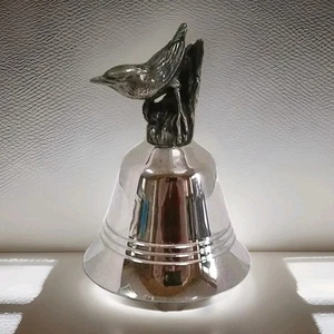 Danbury Mint Singvogel Glocke WHITE BREASTED NUTHATCH versilbert - Bild 1 von 4